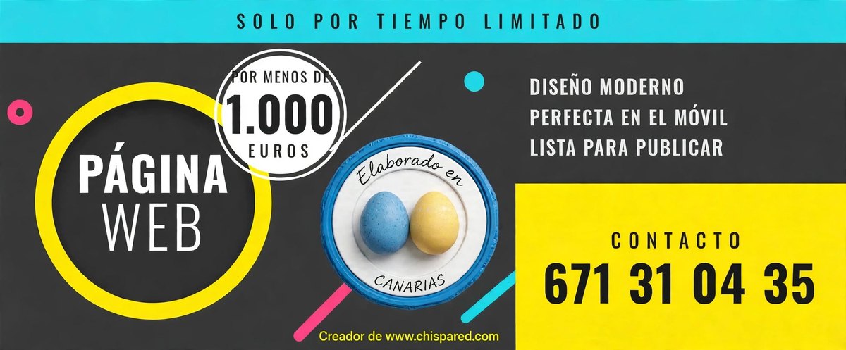 Página web por menos de 1.000 euros. Contacto 671 31 04 35