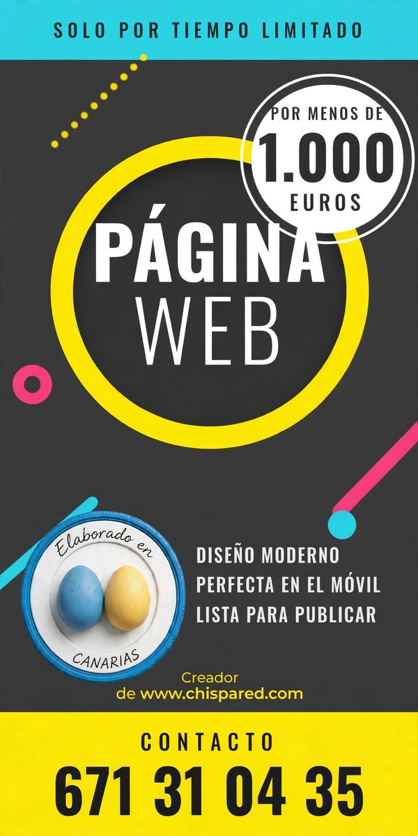Página web por menos de 1.000 euros. Contacto 671 31 04 35